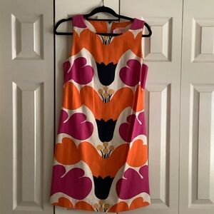 Lilly Pulitzer Orange and Pink Floral Dress SZ6